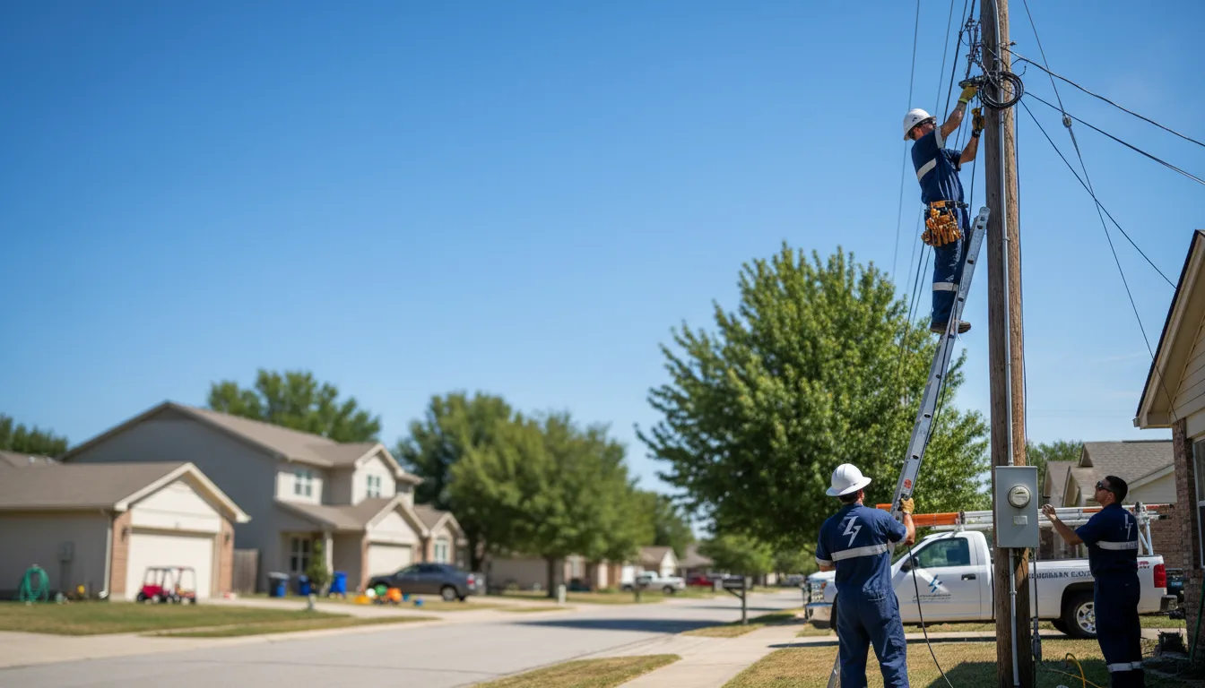 Residential electrician providing installation services in Longton, KS